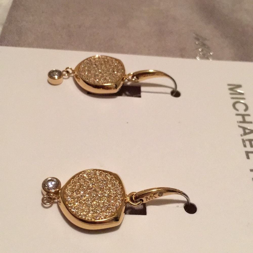 Michael Kors goldtone crystal earrings - Picture 4 of 4